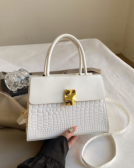 Women's Streetwear PU Leather Crossbody Bag – Patchwork Stitching, 6 Colors