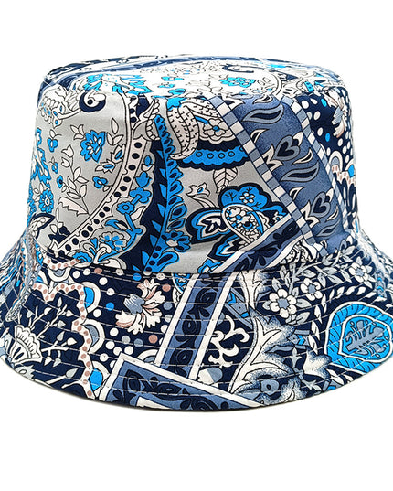Reversible Paisley Bucket Hat – Double-Sided, Sun Protection, 6 Colors