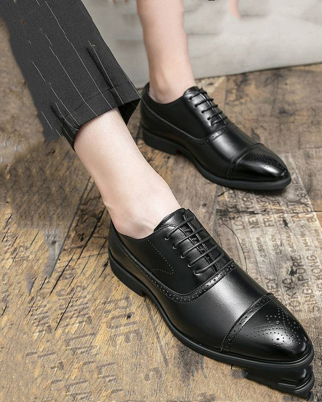 Men's Pointed-Toe  Faux Leather Shoes