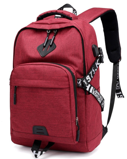 Laptop Backpack with USB Charging Port – 20–35L, Oxford Fabric, 3 Colors