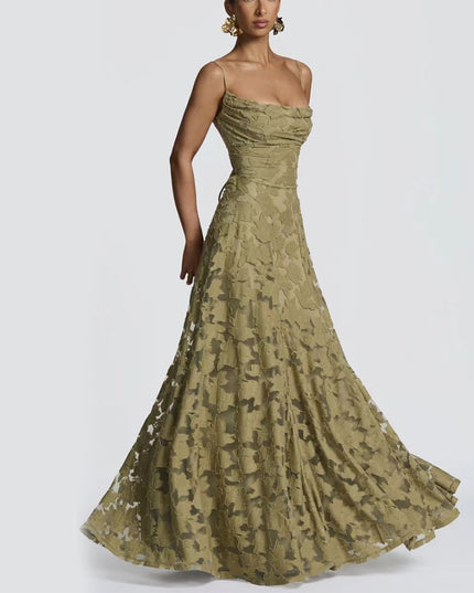 Women's Backless Lace-Up Sling Dress – Sexy High-Waist Sleeveless | Prom & Party | 5 Colors