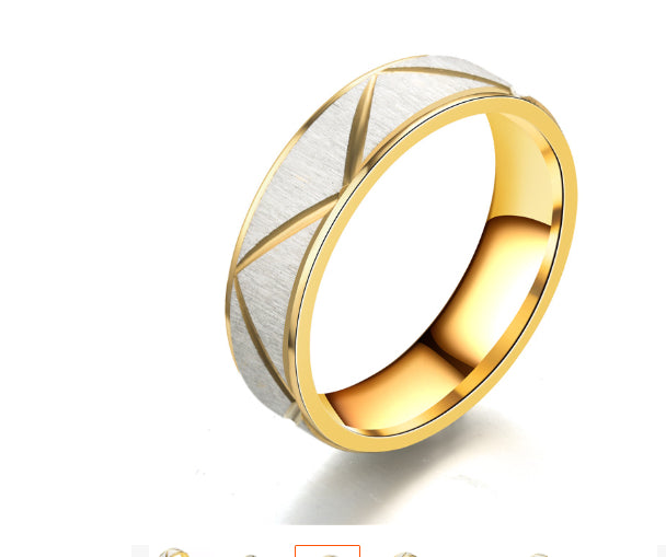 24K Gold Plated Stainless Steel Ring – 4mm & 6mm | Sizes 5–13