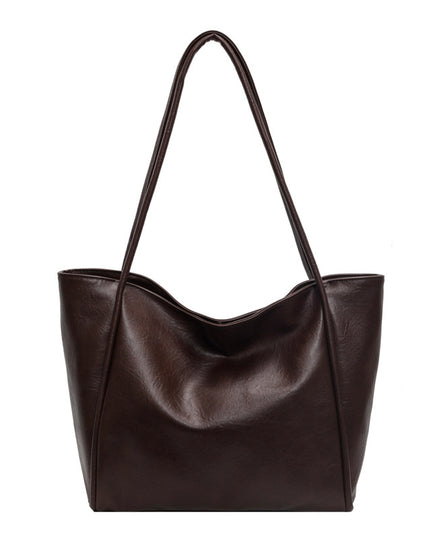 Women's Large Capacity Soft PU Leather Tote Bag – Commuter, Travel & Shopping, 4 Colors