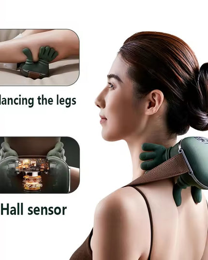 4D Kneading Neck & Shoulder Massager with Heat | Cordless Wireless Relief