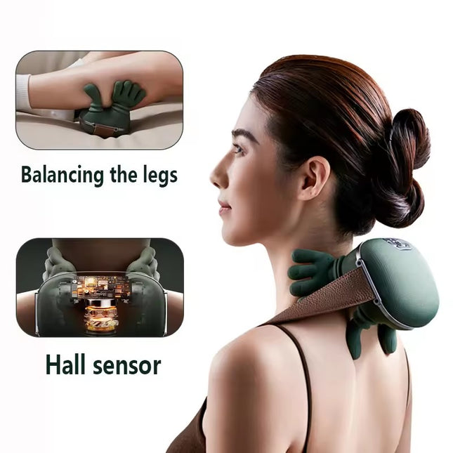 4D Kneading Neck & Shoulder Massager with Heat | Cordless Wireless Relief