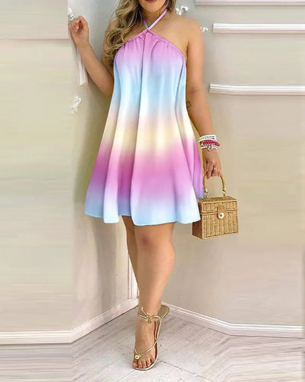 Off-Shoulder Midi Dress – Sleeveless A-Line Summer Dress