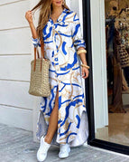 Blue and White chain / S