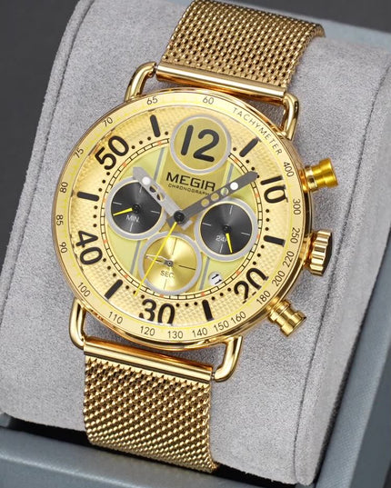 Men's Gold Quartz Fashion Watch – 5 Style Options