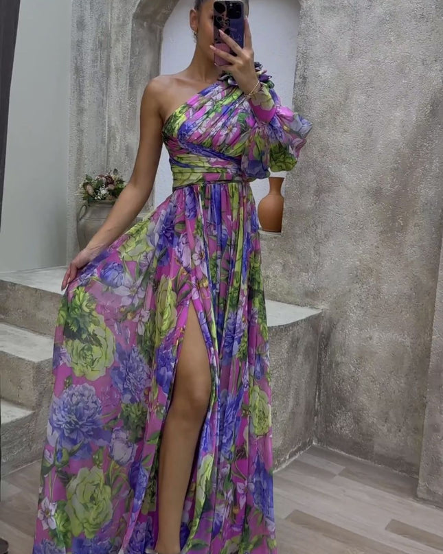 One-Shoulder Swing Maxi Dress