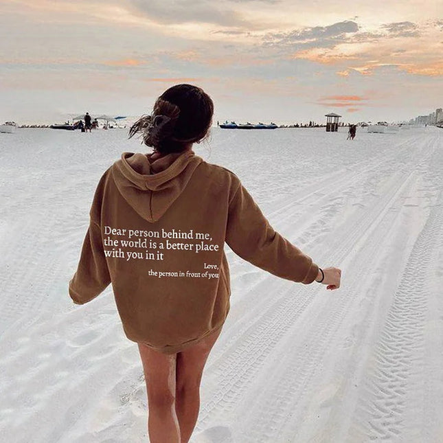 "Dear Person Behind Me" Sentiment Hoodie – Unisex Pullover