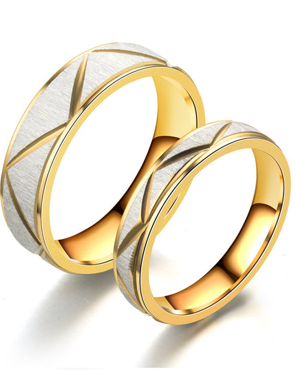 24K Gold Plated Stainless Steel Ring – 4mm & 6mm | Sizes 5–13