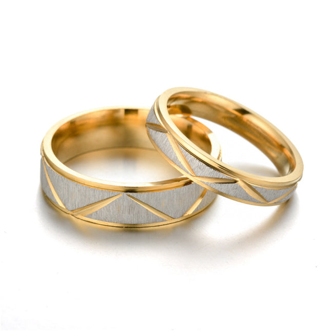 24K Gold Plated Stainless Steel Ring – 4mm & 6mm | Sizes 5–13