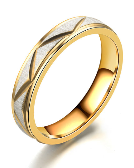 24K Gold Plated Stainless Steel Ring – 4mm & 6mm | Sizes 5–13