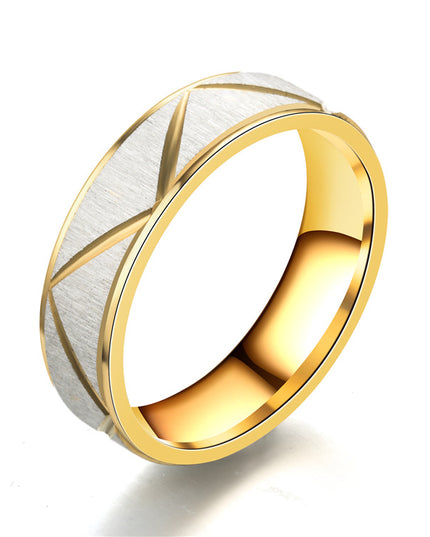 24K Gold Plated Stainless Steel Ring – 4mm & 6mm | Sizes 5–13