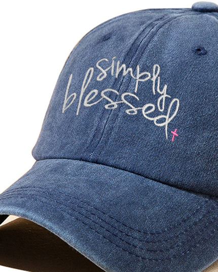Simply Blessed Embroidered Baseball Cap