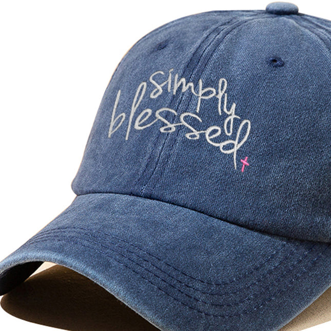 Simply Blessed Embroidered Baseball Cap