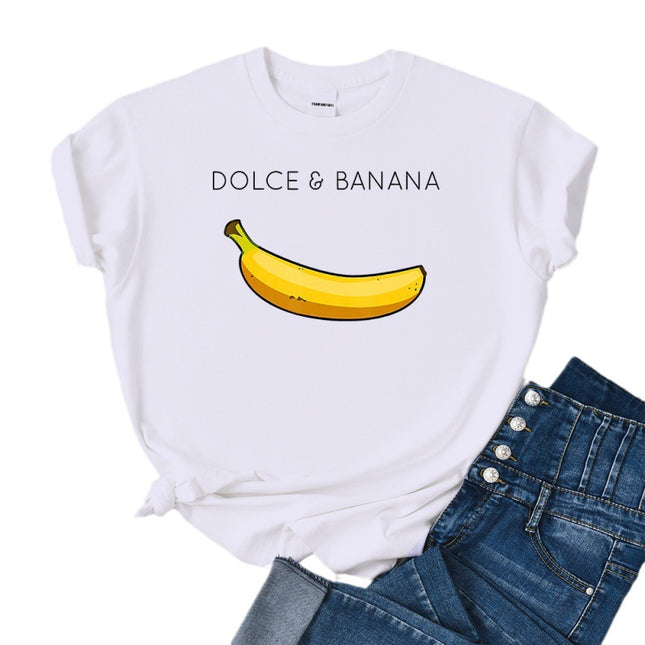 Dolce Banana Anime Graphic T-Shirt – 8 Colors, Sizes XS–4XL