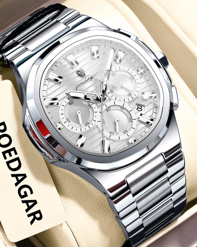Men's Waterproof Luminous Quartz Watch – 11 Colors