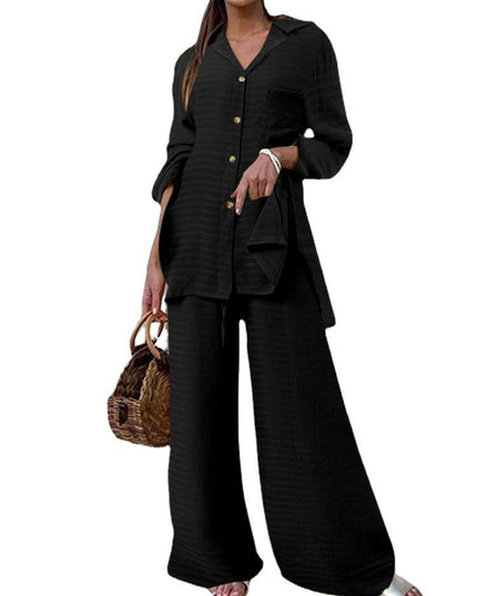 Fashion Pocket Set Women 2 Pieces Casual