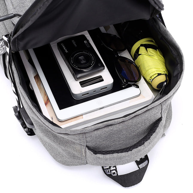 Laptop Backpack with USB Charging Port – 20–35L, Oxford Fabric, 3 Colors