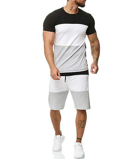 Men's 2-Piece Sport T-Shirt & Shorts Set – 5 Colors, Sizes S–4XL
