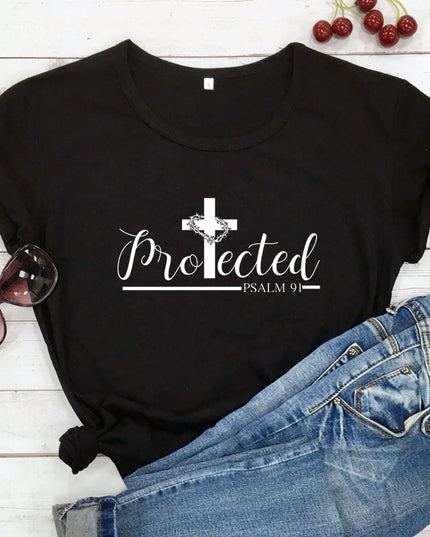 Women's Christian Inspirational Printed T-Shirt – Cotton, 14 Colors, Sizes S–3XL
