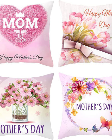 Mother's Day Heart Printing Throw Pillowcase