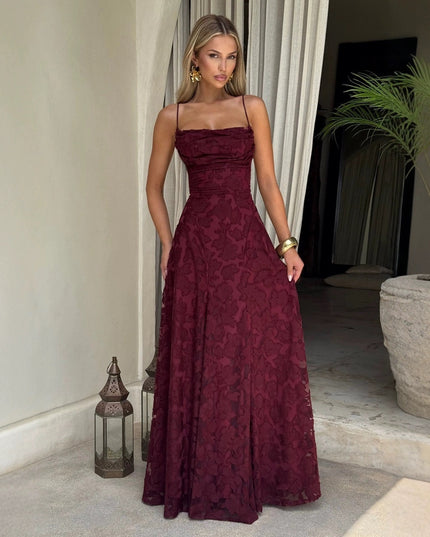 Women's Backless Lace-Up Sling Dress – Sexy High-Waist Sleeveless | Prom & Party | 5 Colors