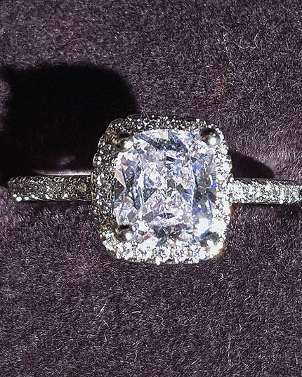 Cubic Zirconia Geometric Ring Collection