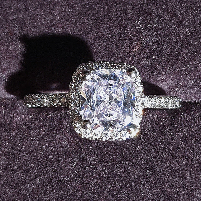Cubic Zirconia Geometric Ring Collection