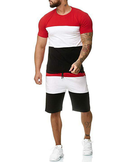 Men's 2-Piece Sport T-Shirt & Shorts Set – 5 Colors, Sizes S–4XL