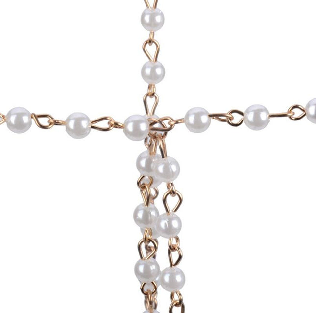 Pearl Body Chain – Imitation Pearl Waist & Body Jewelry | Silver & Gold | Women