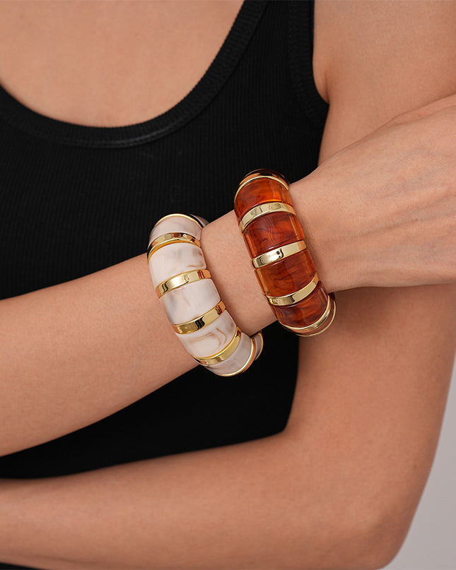 Women's Acrylic Blooming Pattern Bracelet – 9 Unique Designs