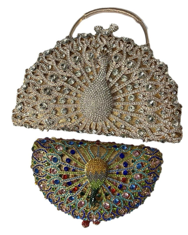 Large Peacock Diamond Every Night Bags Luxury