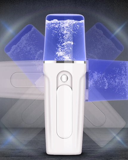 Nano Mist Facial Sprayer with 2200mAh Power Bank – Deep Hydration, 26ml, Pink & White