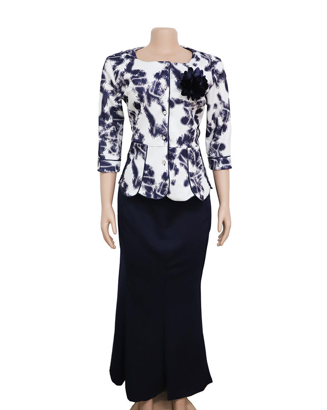 Women's Floral Two-Piece  Skirt Set