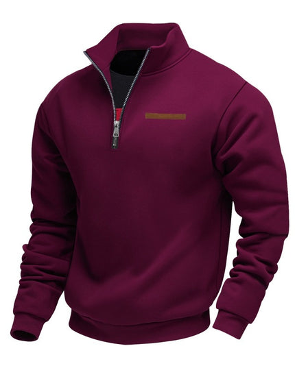Men's Slim-Fit Fleece-Lined Pullover Sweatshirt – 8 Colors, S–3XL