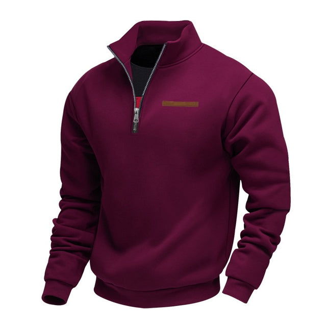 Men's Slim-Fit Fleece-Lined Pullover Sweatshirt – 8 Colors, S–3XL
