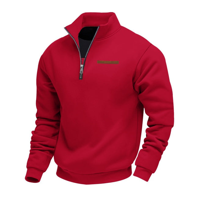 Men's Slim-Fit Fleece-Lined Pullover Sweatshirt – 8 Colors, S–3XL