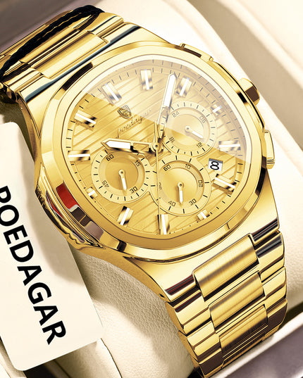 Men's Waterproof Luminous Quartz Watch – 11 Colors