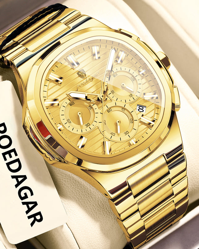 Men's Waterproof Luminous Quartz Watch – 11 Colors