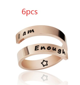 Titanium Steel Open Ring Set – Adjustable Stackable Rings | Silver & Rose Gold | 2–8 Piece Sets