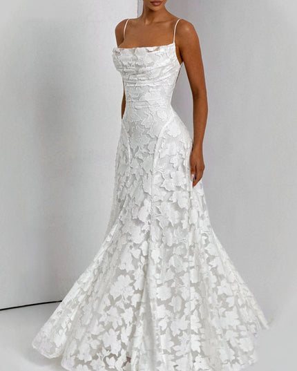 Women's Backless Lace-Up Sling Dress – Sexy High-Waist Sleeveless | Prom & Party | 5 Colors