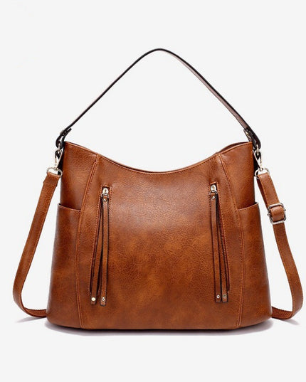 Women's Large Capacity PU Leather Handbag – Tassel Detail, Laptop Pocket, 3 Colors