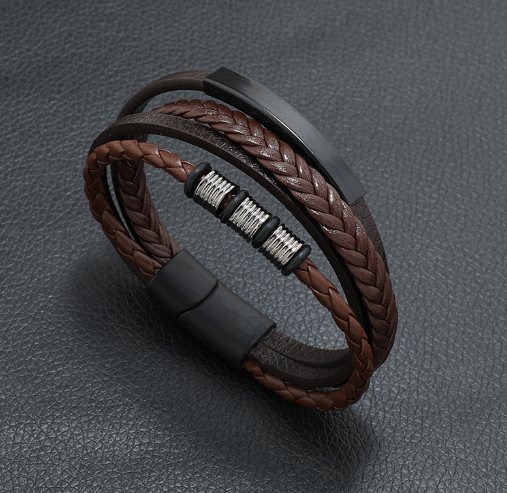Magnetic Buckle Stainless Steel Braided Bracelet