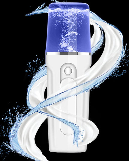 Nano Mist Facial Sprayer with 2200mAh Power Bank – Deep Hydration, 26ml, Pink & White