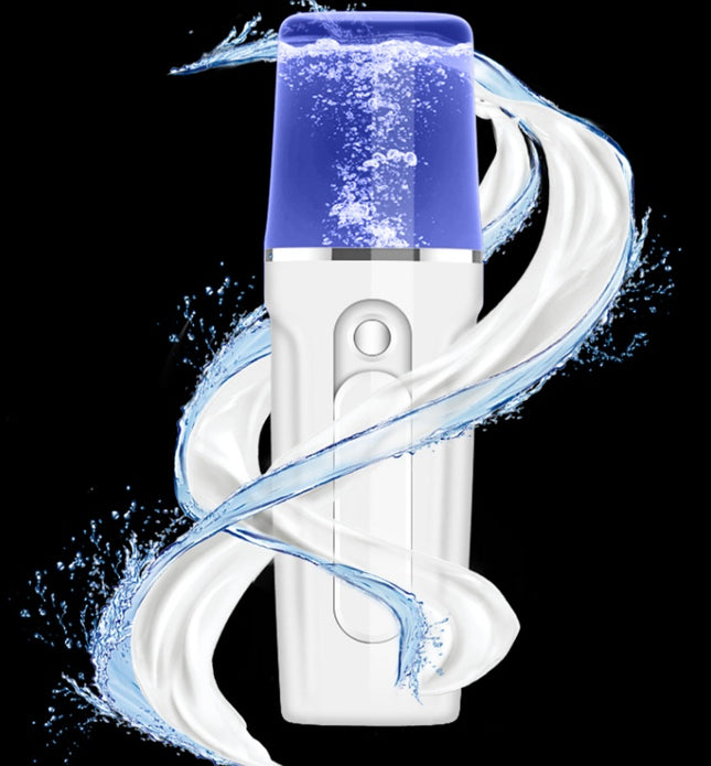 Nano Mist Facial Sprayer with 2200mAh Power Bank – Deep Hydration, 26ml, Pink & White