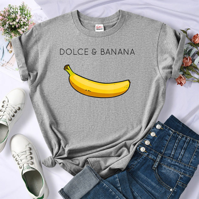 Dolce Banana Anime Graphic T-Shirt – 8 Colors, Sizes XS–4XL