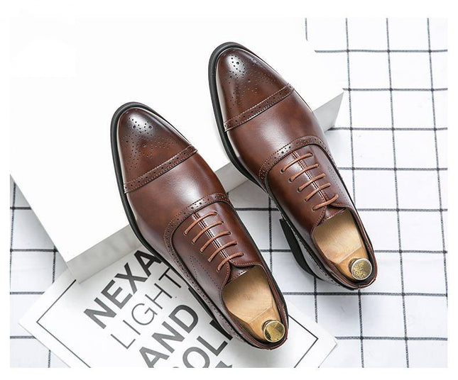 Men's Pointed-Toe  Faux Leather Shoes