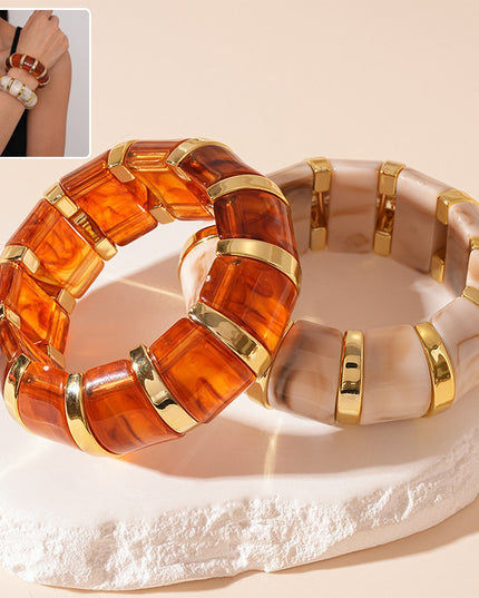 Women's Acrylic Blooming Pattern Bracelet – 9 Unique Designs